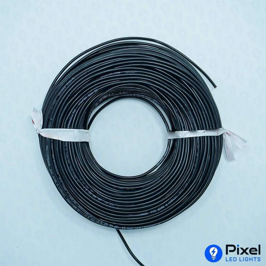 1.5 mm Single-Core Black Copper Wire, High Durability - SKU 7014
