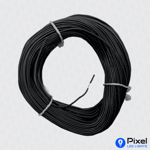 0.75 mm Single-Core Black Copper Wire, High Durability - SKU 7008