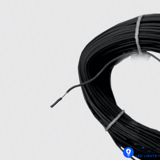 0.75 mm Single-Core Black Copper Wire, High Durability - SKU 7008