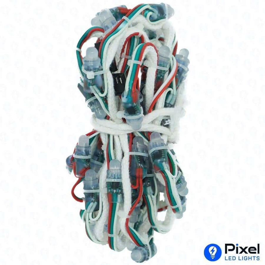 Pixel LED 3inch on Rope (Multicolor, WS2811, 50LEDs) 12 Feet Length