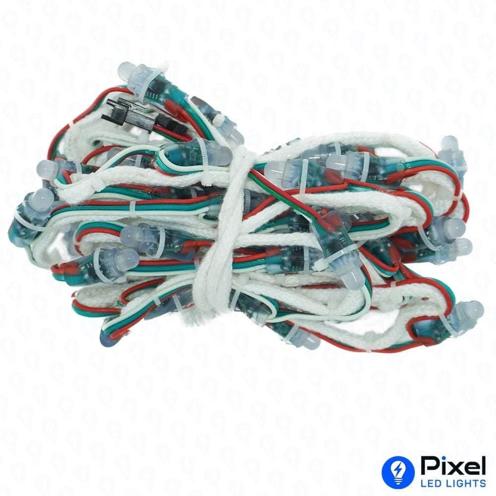 Pixel LED 3inch on Rope (Multicolor, WS2811, 50LEDs) 12 Feet Length