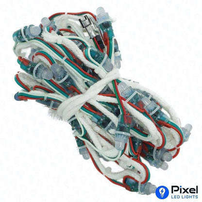 Pixel LED 3inch on Rope (Multicolor, WS2811, 50LEDs) 12 Feet Length