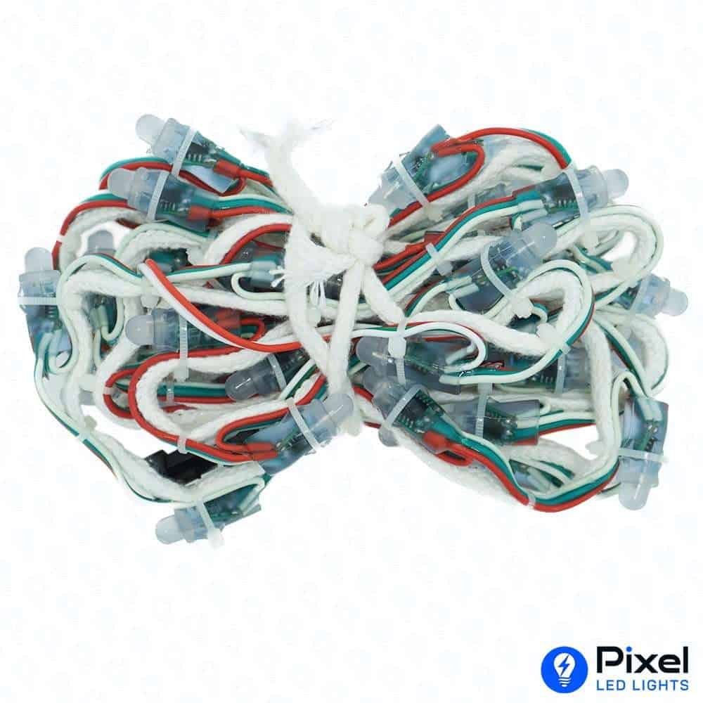 Pixel LED 3inch on Rope (Multicolor, WS2811, 50LEDs) 12 Feet Length