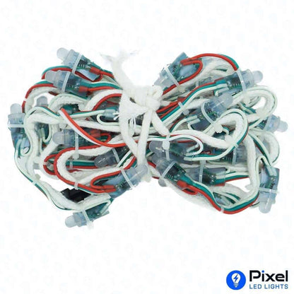 Pixel LED 3inch on Rope (Multicolor, WS2811, 50LEDs) 12 Feet Length