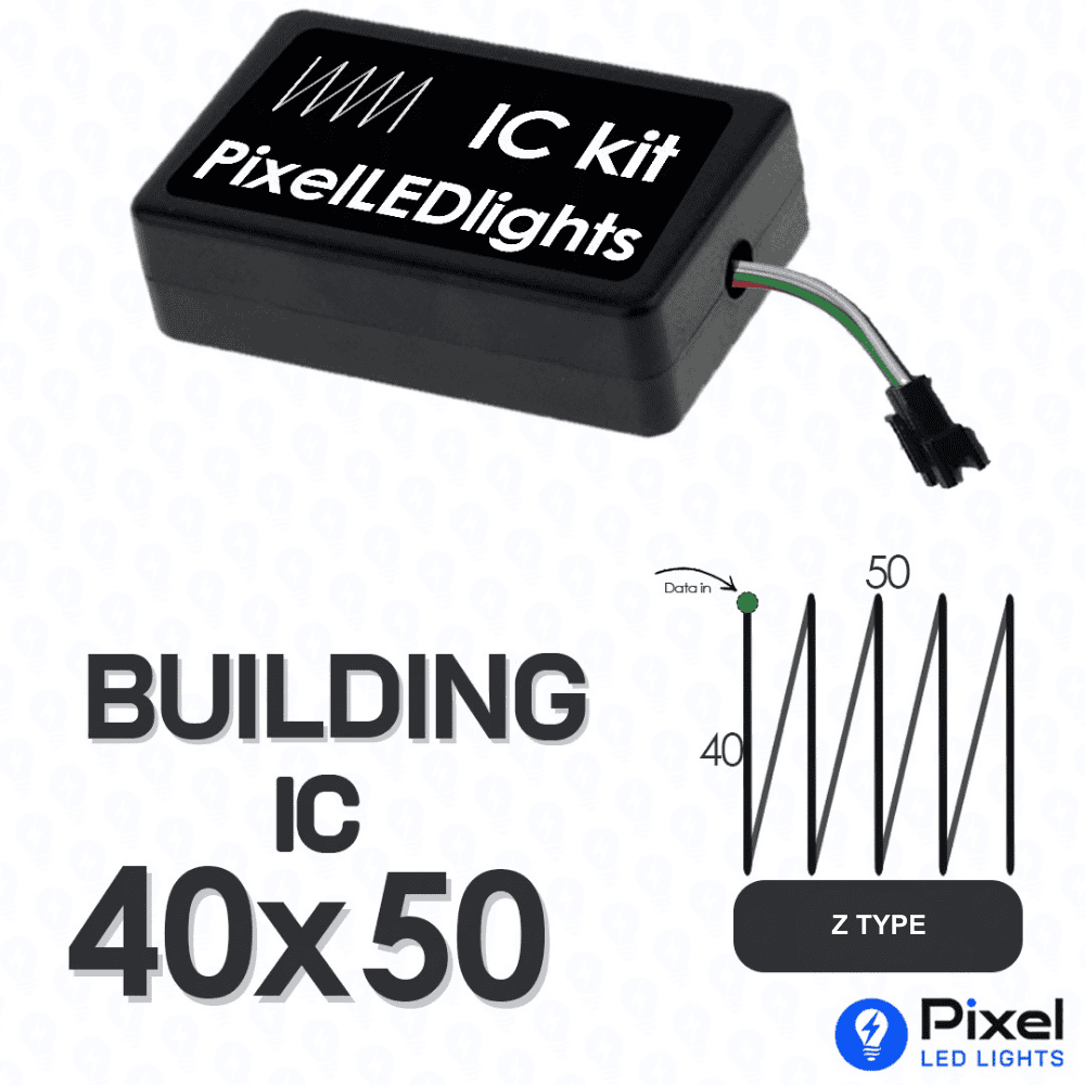Pixel LED IC Controller for Building Z Type 40×50 – 30+ Dynamic Effects