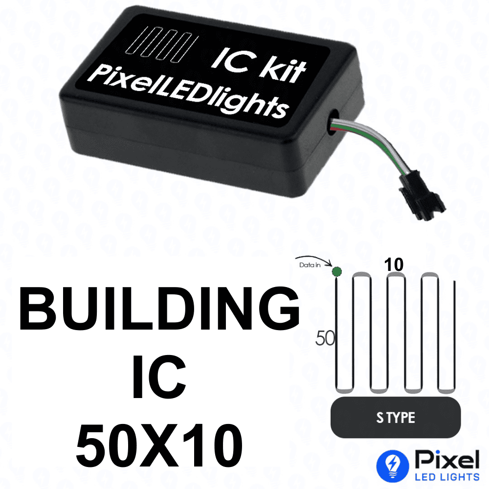 Pixel LED IC Controller for Building S Type 50×10 – 30+ Dynamic Effects