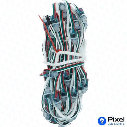 Pixel LED 7inch on Rope (Multicolor, WS2811, 50LEDs) 28 Feet Length - SKU 1007