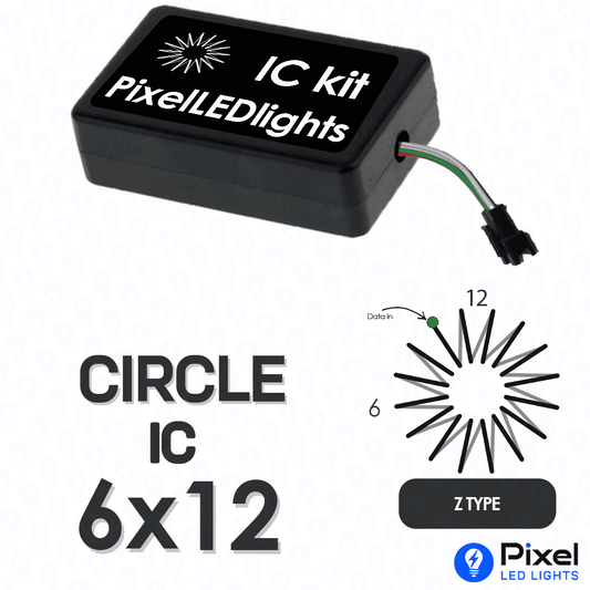 Pixel LED IC Controller for Circle Z Type 6×12 – 30+ Dynamic Effects