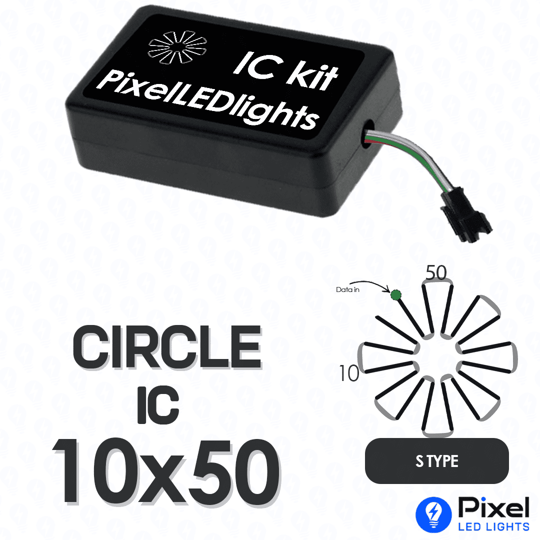 Pixel LED IC Controller for Circle S Type 10×50 – 30+ Dynamic Effects