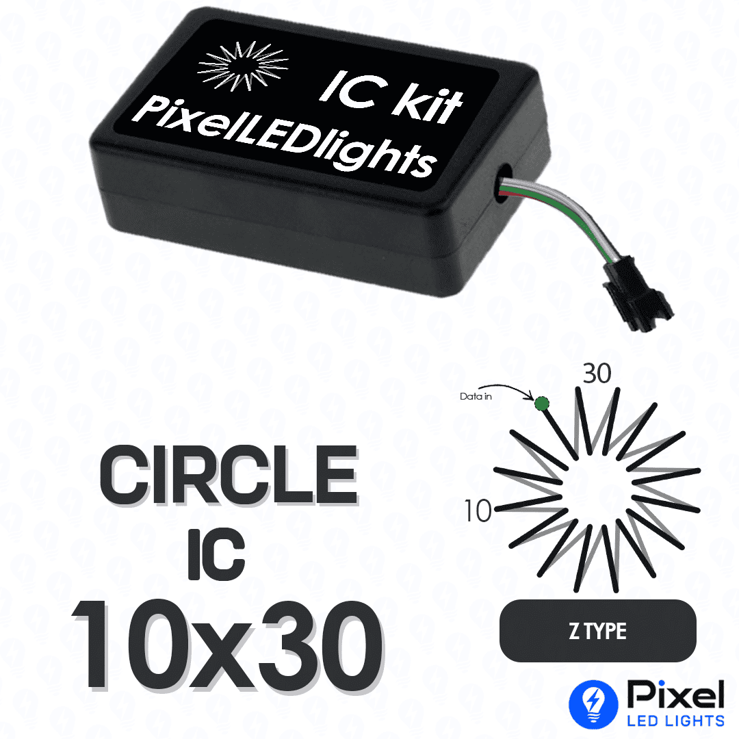 Pixel LED IC Controller for Circle Z Type 10×30 – 30+ Dynamic Effects