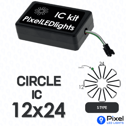 Pixel LED IC Controller for Circle S Type 12×24 – 30+ Dynamic Effects