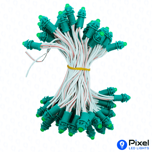 Pixel LED 3inch (Single Color, 50LEDs) 12 Feet Length - Green