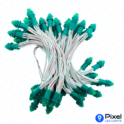 Pixel LED 3inch (Single Color, 50LEDs) 12 Feet Length - Green