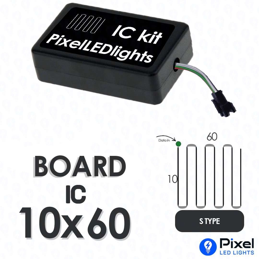 Pixel LED IC Controller for Board Panel S Type 10×60 – 30+ Dynamic Effects