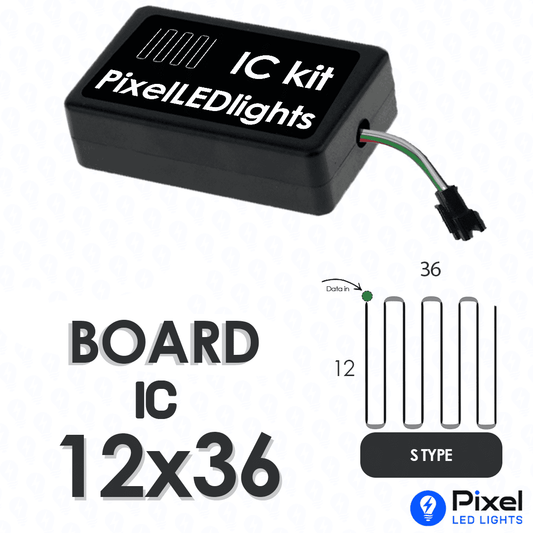 Pixel LED IC Controller for Board Panel S Type 12×36 – 30+ Dynamic Effects