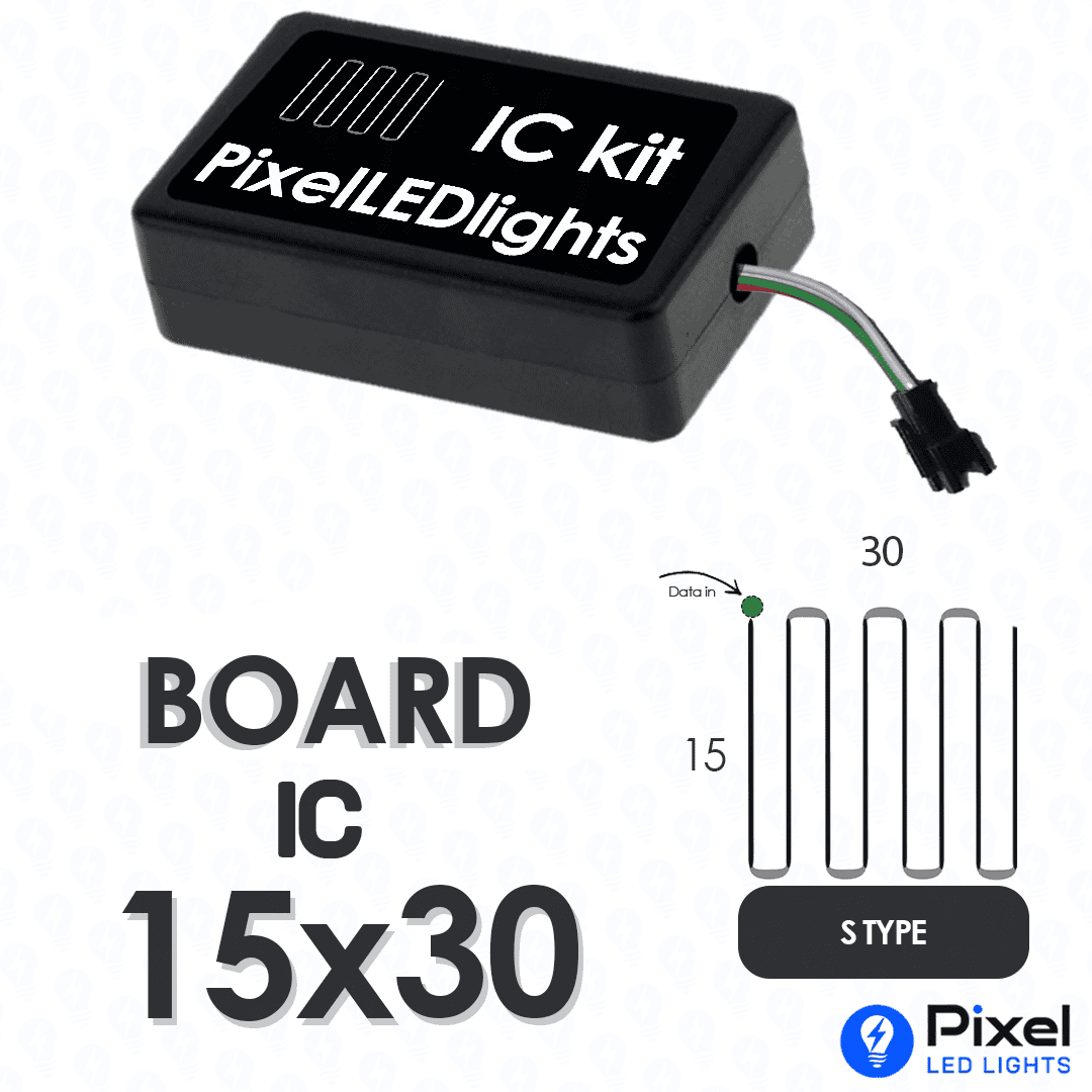 Pixel LED IC Controller for Board Panel S Type 15×30 – 30+ Dynamic Effects