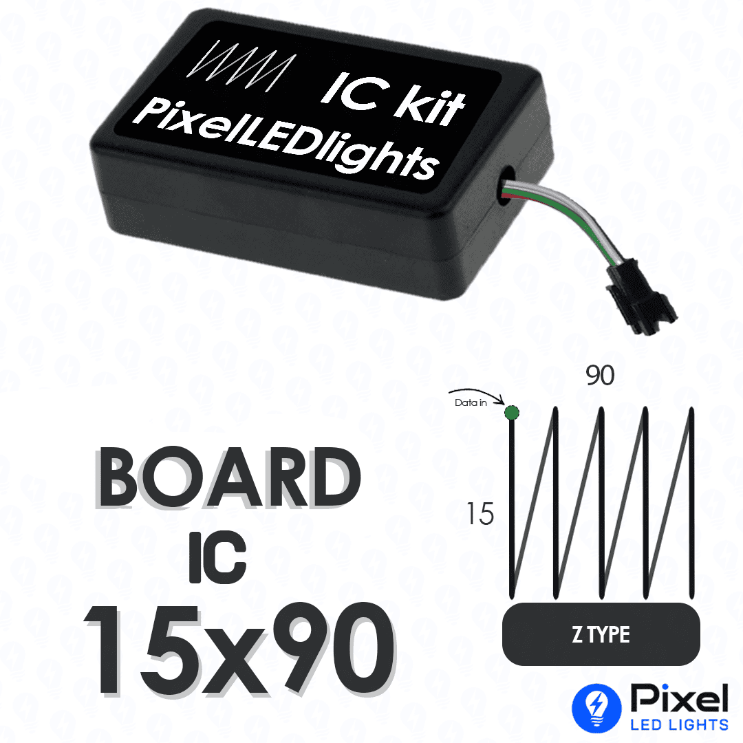 Pixel LED IC Controller for Board Panel Z Type 15×90 – 30+ Dynamic Effects