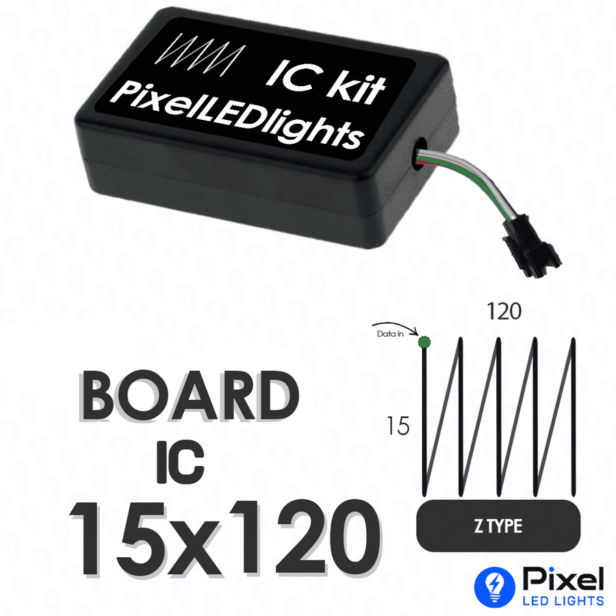 Pixel LED IC Controller for Board Panel Z Type 15×120 – 30+ Dynamic Effects