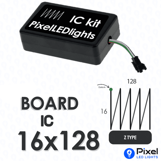 Pixel LED IC Controller for Board Panel Z Type 16×128 – 30+ Dynamic Effects