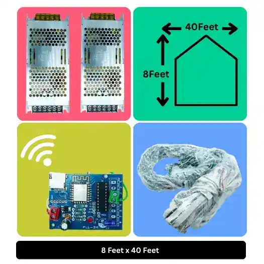 8x40 Feet Toran LED Decoration Wi-Fi Lights – Smart Festive Lighting for Wedding, Home Events