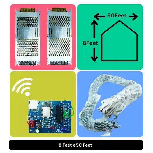 8x50 Feet Toran LED Decoration Wi-Fi Lights – Smart Festive Lighting for Wedding, Home Events