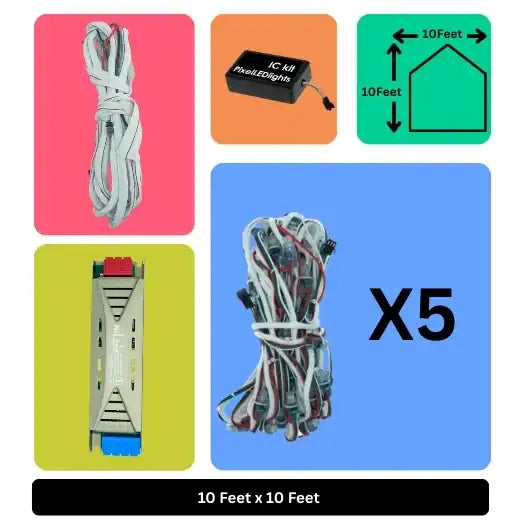 10x10 Feet Building LED Decoration Lights – Festive Architectural Lighting