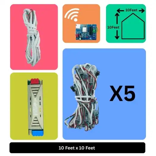 10x10 Feet Building LED Decoration Wi-Fi Lights – Smart Architectural Lighting