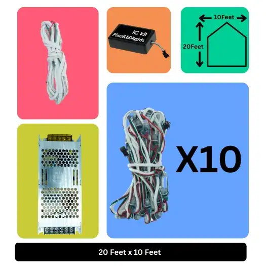 20x10 Feet LED Building Decoration Lights – Festive  Architectural Lighting