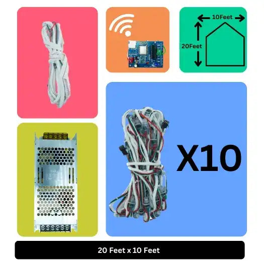 20x10 Feet LED Building Decoration Wi-Fi Lights – Smart Architectural Lighting