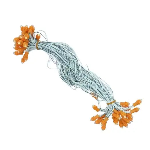 12 Inch 12V Warm White Pixel  – 50 Bulbs (Copper Wire, 9mm Bulb) for Decorative Lighting