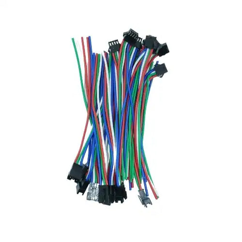 4-Pin Copper Connectors with Heavy-Duty Wire Leads