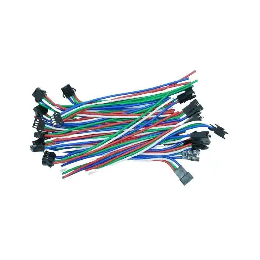 4-Pin Copper Connectors with Heavy-Duty Wire Leads