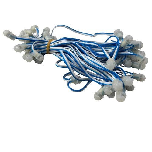 Pixel LED 5inch (Frosted SMD, Single Color, 50 LEDs) 20 Feet Length – Ice Blue | Pure Copper Wire