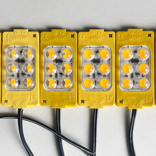 Yellow 12V LED Flasher - 100% Waterproof Auto-Flashing Pixel ( Pack Of 10 )