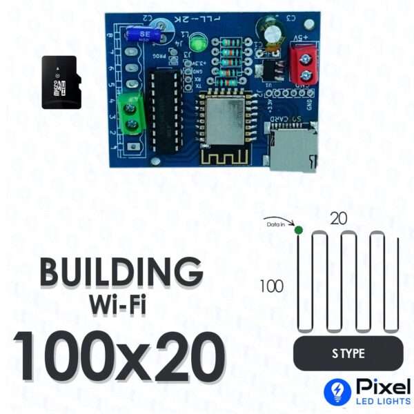 PLL2000 Wi-Fi Controller – 100×20 Building (S Type) With 4GB SD Card